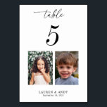 Kinderfotos Fotos Tischnummer 5 Hochzeit<br><div class="desc">Dekorieren Sie Ihren Hochzeitstisch mit dieser Nummernkarte,  mit den Bildern von Bräuten und Bräutigams aus der Kindheit und dem von Ihnen gewünschten Text. Fügen Sie einfach Ihre eigenen Daten hinzu,  indem Sie auf die Option "Personalisieren" klicken.</div>