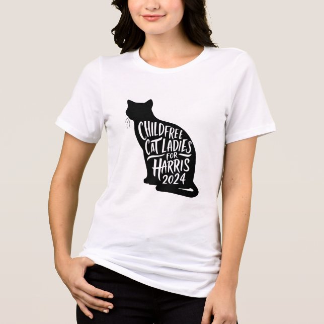 Kinderfreie Katzen Ladys für Harris Shirt (Vorderseite)