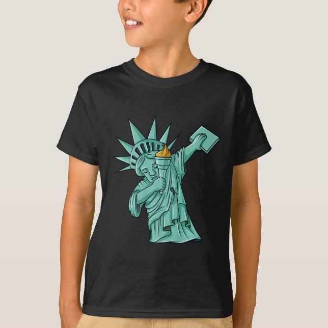 Kinderfreiheitsstatue 4. Juli Kinderjungen T-Shirt (Vorderseite)