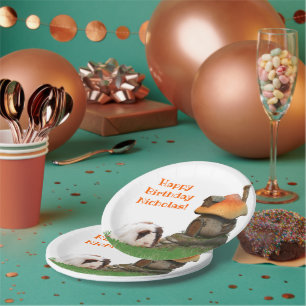 Kinderfreudige Guinea Geburtstag Pig Mushroom Hous Pappteller