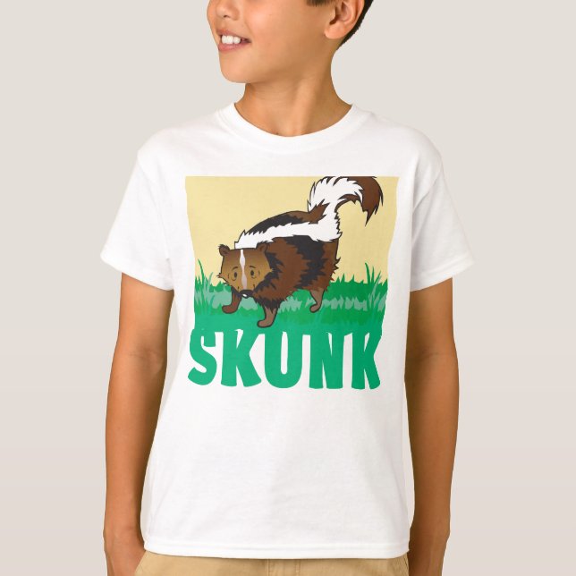 Kinderfreundliches Stinktier T-Shirt (Vorderseite)