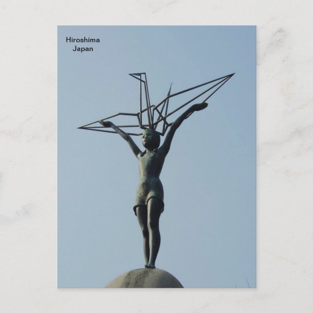 Kinderfriedensdenkmal in Hiroshima, Japan Postkarte (Vorderseite)