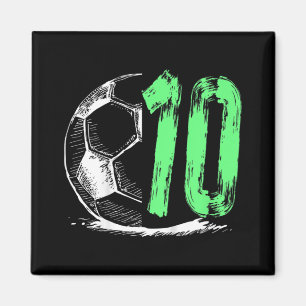 Kinderfußball 10 Jahre Junge Geburtstagsparty Magnet