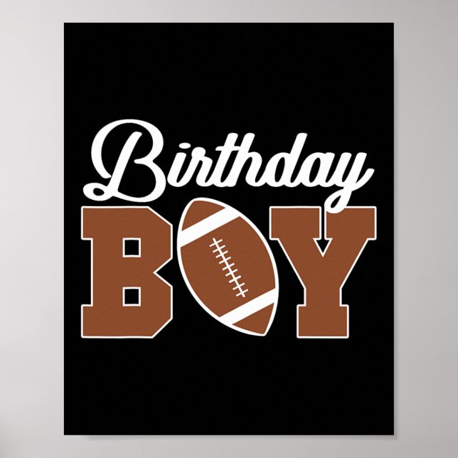 Kinderfußball Geburtstagskind Geburtstagsparty Boy Poster (Vorne)