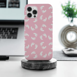 Kinderfußspuren, Babyfuß, Fußspuren, rosa Girl Case-Mate iPhone Hülle