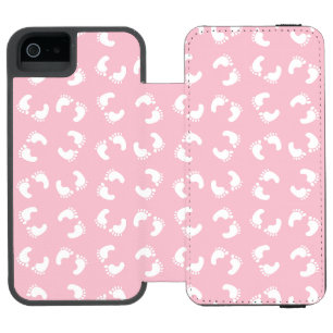 Kinderfußspuren, Babyfuß, Fußspuren, rosa Girl Incipio Watson™ iPhone 5 Geldbörsen Hülle