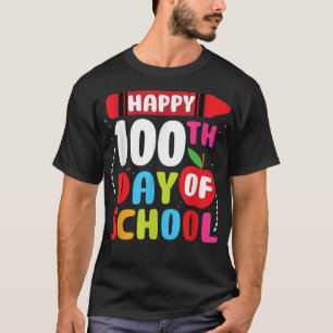 Kindergarten 100 Tage Schule Apple Lehrer Kinder T-Shirt