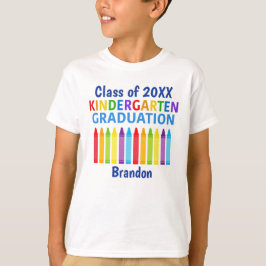 Kindergarten 2025 Abschluss Custom Graduate Kids T-Shirt