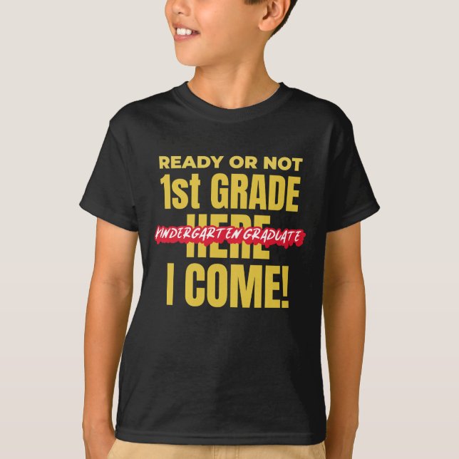 KINDERGARTEN-ABBILDUNG - Bereit oder nicht, 1. T-Shirt (Vorderseite)