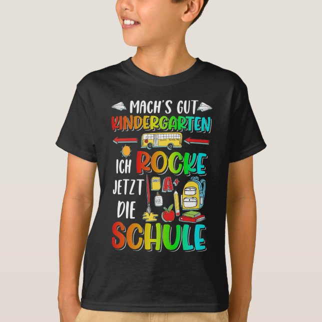 Kindergarten Abschied Junge Schule Schulki T-Shirt (Vorderseite)