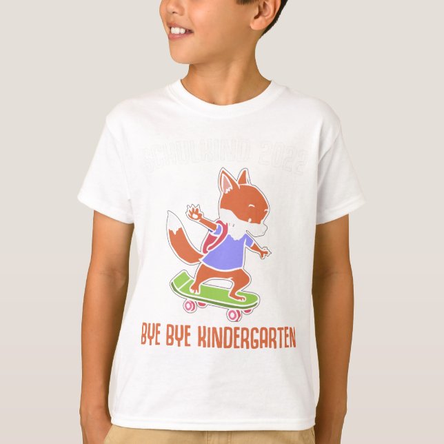 Kindergarten Abschied Schulkind Fuchs T-Shirt (Vorderseite)