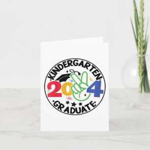 Kindergarten Abschluss 2024 Absolvent letzter Tag Karte