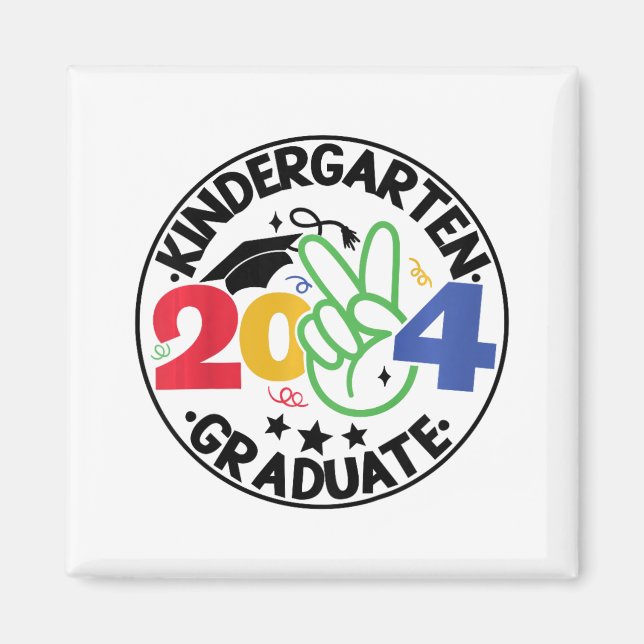 Kindergarten Abschluss 2024 Absolvent letzter Tag Magnet (Vorne)