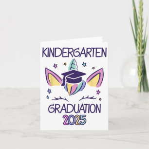 Kindergarten Abschluss 2025 Einhorn Kindergarten Karte