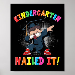Kindergarten Abschluss 2025 Jungen Kinder Dabbing  Poster