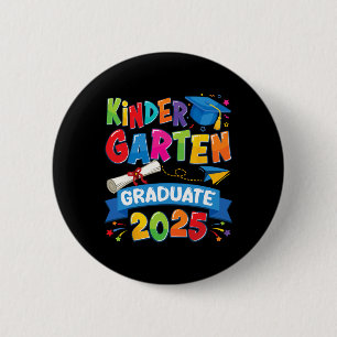 Kindergarten Abschluss 2025 Kinder vor dem Schulab Button