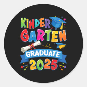 Kindergarten Abschluss 2025 Kinder vor dem Schulab Runder Aufkleber