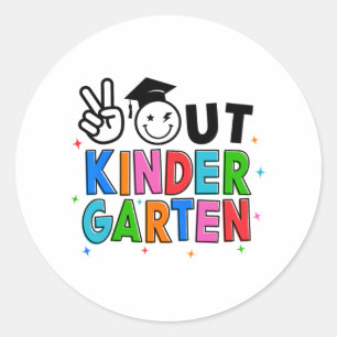 Kindergarten Abschluss am letzten Schultag Gro Runder Aufkleber