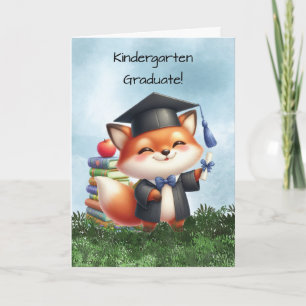 Kindergarten Abschluss Boy Fox Glückwunsch Karte