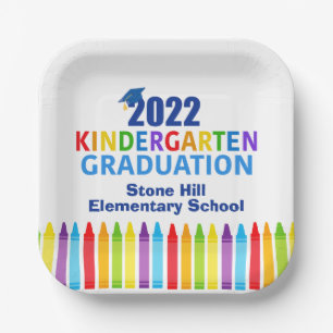 Kindergarten Abschluss Custom School Party 2022 Pappteller