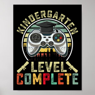 Kindergarten Abschluss der Gamer School Poster