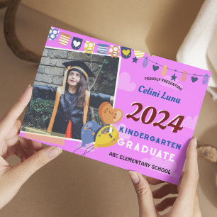 Kindergarten Abschluss Einladung mit Foto