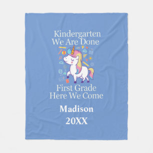 Kindergarten Abschluss Erstklassiger Unicorn Fleecedecke