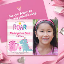 Kindergarten Abschluss Foto Dinosaurier Girl Niedl