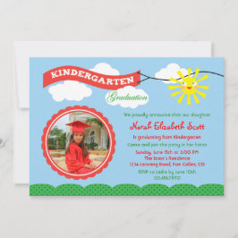 Kindergarten Abschluss Foto Einladung