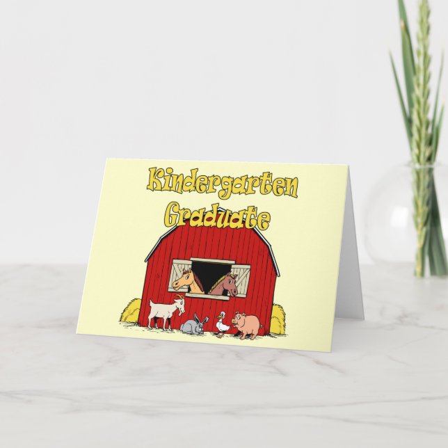 Kindergarten-Abschluss-Geschenke Karte (Vorderseite)