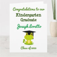 Kindergarten Abschluss Herzlichen Glückwunsch Frog