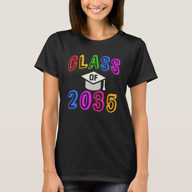 Kindergarten Abschluss Jahr 2035 wächst auf T-Shirt (Vorderseite)