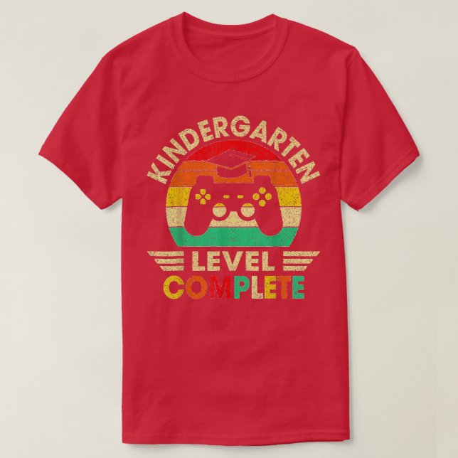 Kindergarten Abschluss Level Complete Video Games T-Shirt (Design vorne)