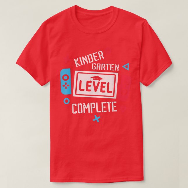 Kindergarten Abschluss Level Complete Video Games T-Shirt (Design vorne)