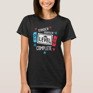 Kindergarten Abschluss Level Complete Video Games T-Shirt