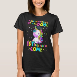 Kindergarten Abschluss Magisches Einhorn Niedliche T-Shirt