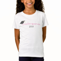 Kindergarten Abschluss Pink Grad Cap T - Shirt