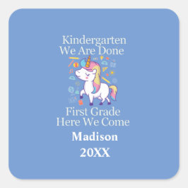 Kindergarten Abschluss Quadratischer Aufkleber