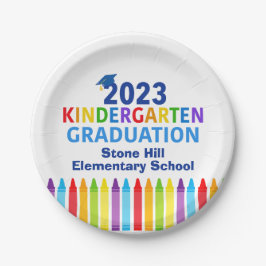 Kindergarten Abschluss School Custom Party 2023 Pappteller