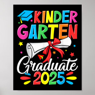 Kindergarten Abschluss Shirt 2025 Kindermädchen Poster