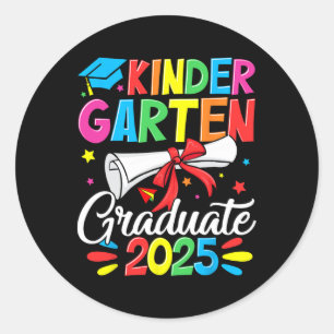 Kindergarten Abschluss Shirt 2025 Kindermädchen Runder Aufkleber