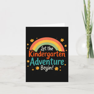 Kindergarten Adventure Rainbow Erster Schultag Karte