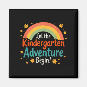 Kindergarten Adventure Rainbow Erster Schultag Magnet