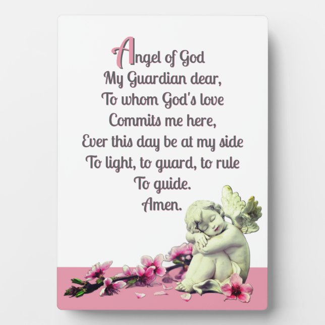 Kindergarten Angel Tabletop Plaque mit Easel Fotoplatte (Vorderseite)