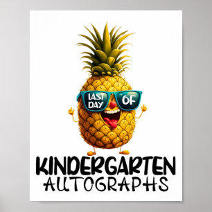 Kindergarten Autograph Abschluss Boy Girl Poster