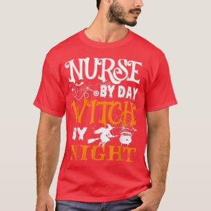 Kindergarten bei Tag Hexe bei Nacht Mäuse T-Shirt