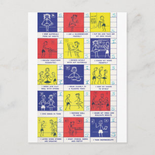 Kindergarten-Berichtskarte Postkarte