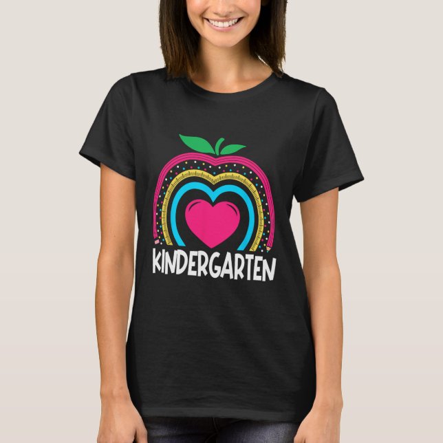 Kindergarten Boho Rainbow-Lehrerteam Kinder squa T-Shirt (Vorderseite)