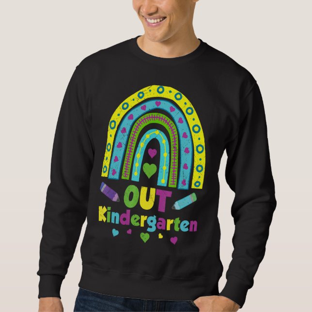 Kindergarten Boho Rainbow Peace School Kinder Sweatshirt (Vorderseite)