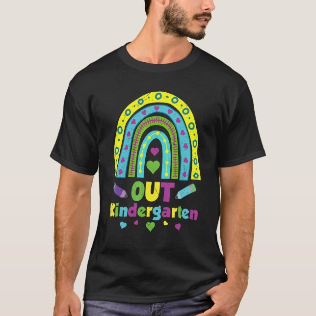 Kindergarten Boho Rainbow Peace School Kinder T-Shirt (Vorderseite)